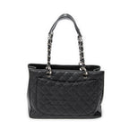 Shoulder Bag Grand Shopping Tote Black Quilted Caviar Leather