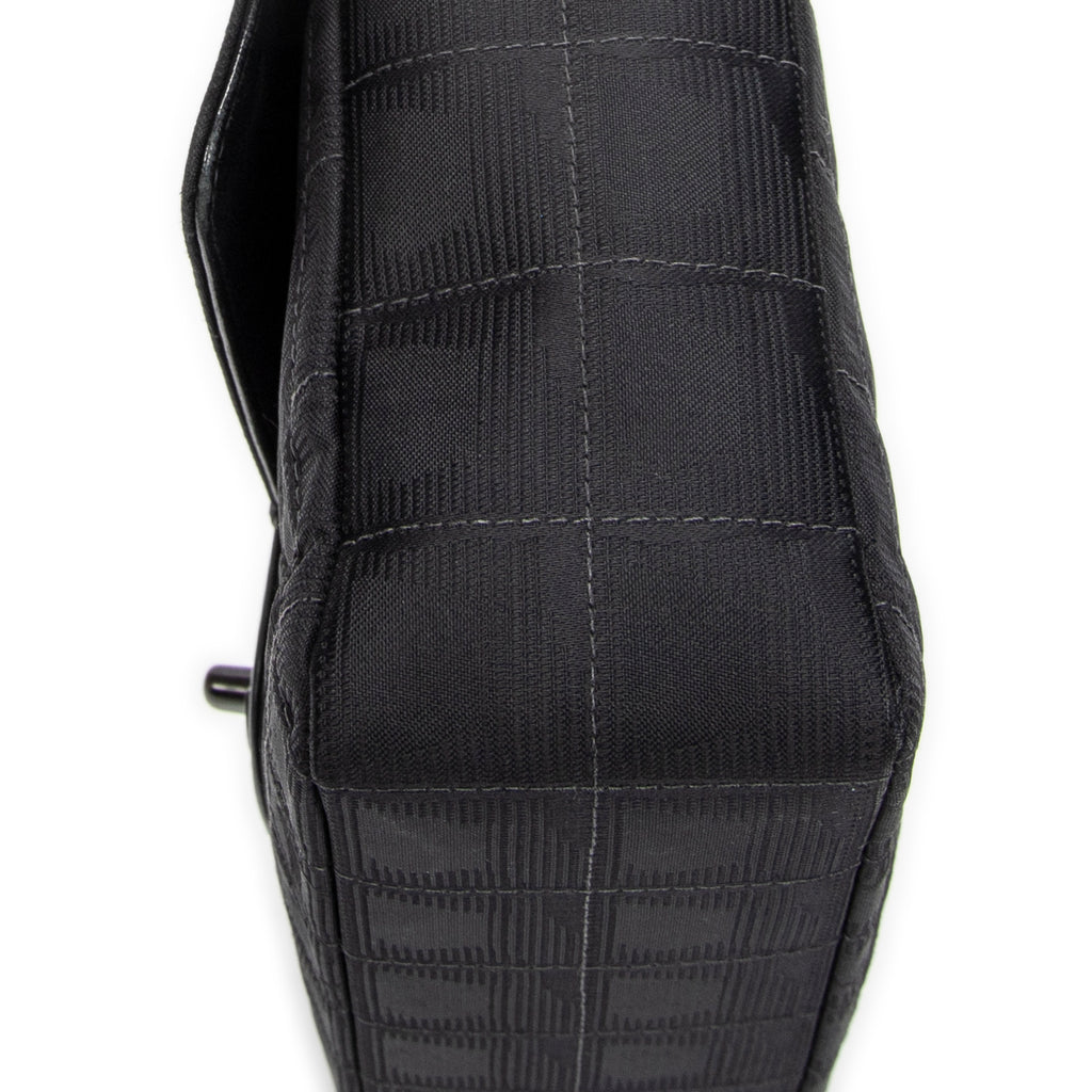 Shoulder Bag New Travel Line East West Chain Flap Black Travel Line Nylon Canvas