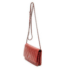 Shoulder Bag Classic Wallet On Chain Red Quilted Caviar Leather
