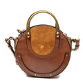 Shoulder Bag Small Pixie Crossbody Brown Grained Calfskin Leather