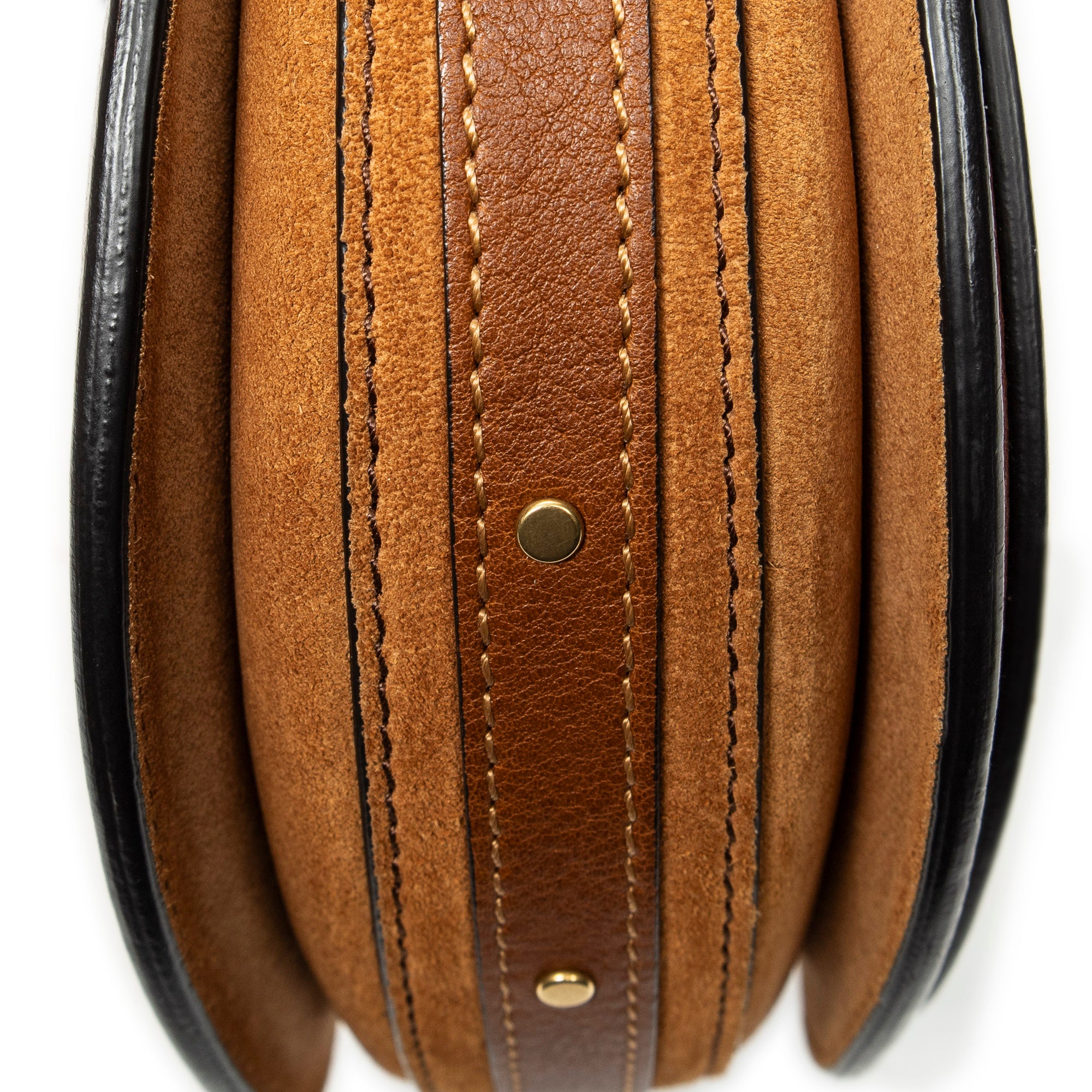 Shoulder Bag Small Pixie Crossbody Brown Grained Calfskin Leather