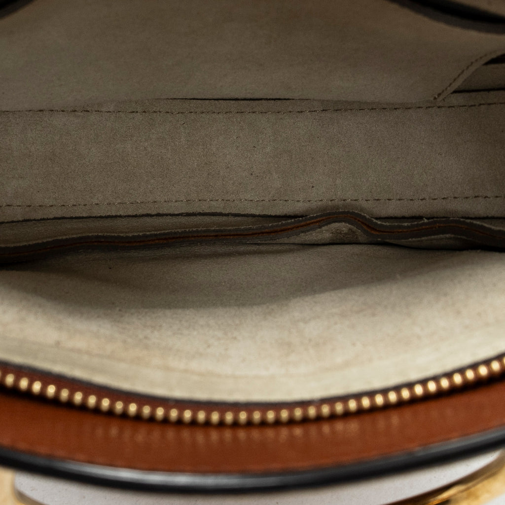 Shoulder Bag Small Pixie Crossbody Brown Grained Calfskin Leather