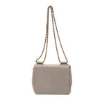 Shoulder Bag Square Elsie Chain Bag Grey Grained Calfskin Leather