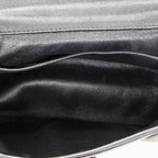 Shoulder Bag Square Elsie Chain Bag Grey Grained Calfskin Leather