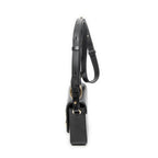 Shoulder Bag C Double Carry Bag Black Smooth Leather