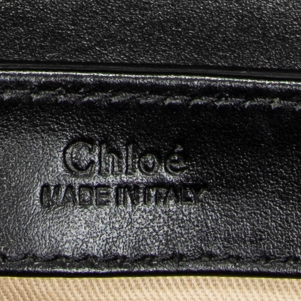 Shoulder Bag C Double Carry Bag Black Smooth Leather