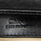 Shoulder Bag C Double Carry Bag Black Smooth Leather