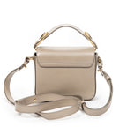 Shoulder Bag Mini C Crossbody Grey Smooth Calfskin Leather
