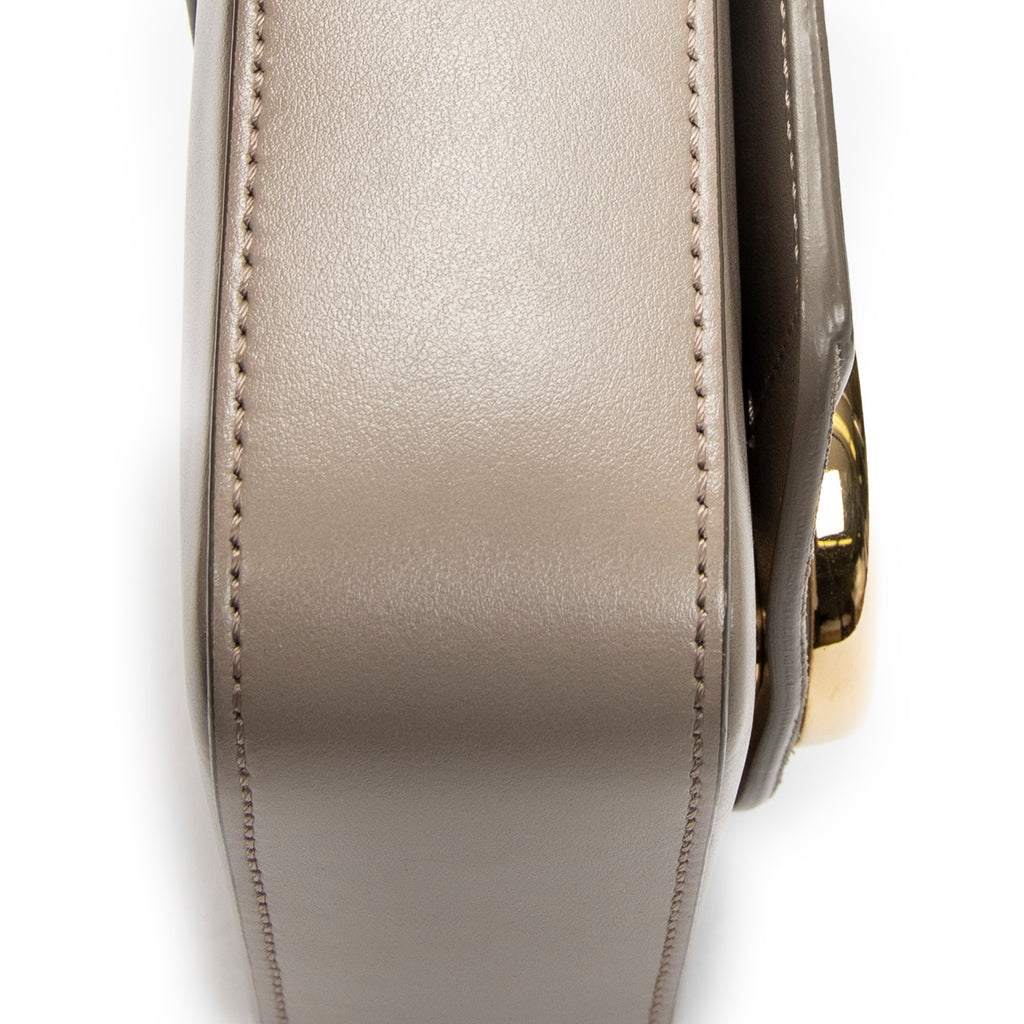 Shoulder Bag Mini C Crossbody Grey Smooth Calfskin Leather