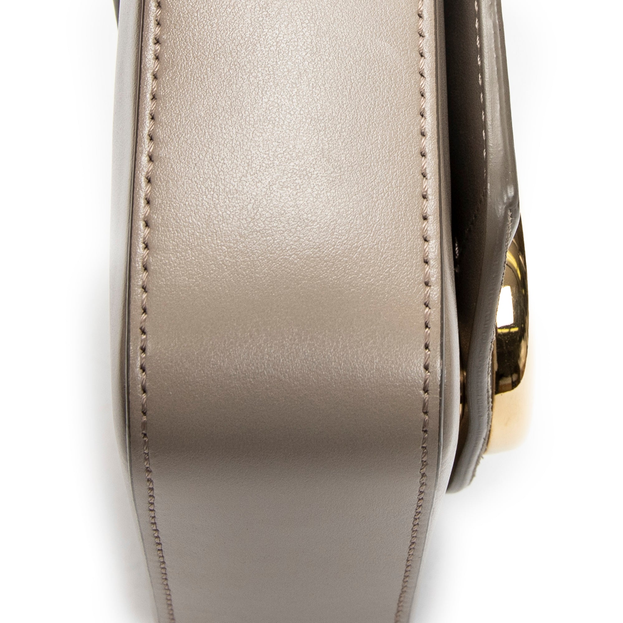 Shoulder Bag Mini C Crossbody Grey Smooth Calfskin Leather