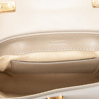 Shoulder Bag Mini C Crossbody Grey Smooth Calfskin Leather