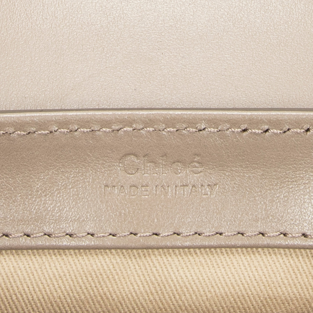 Shoulder Bag Mini C Crossbody Grey Smooth Calfskin Leather