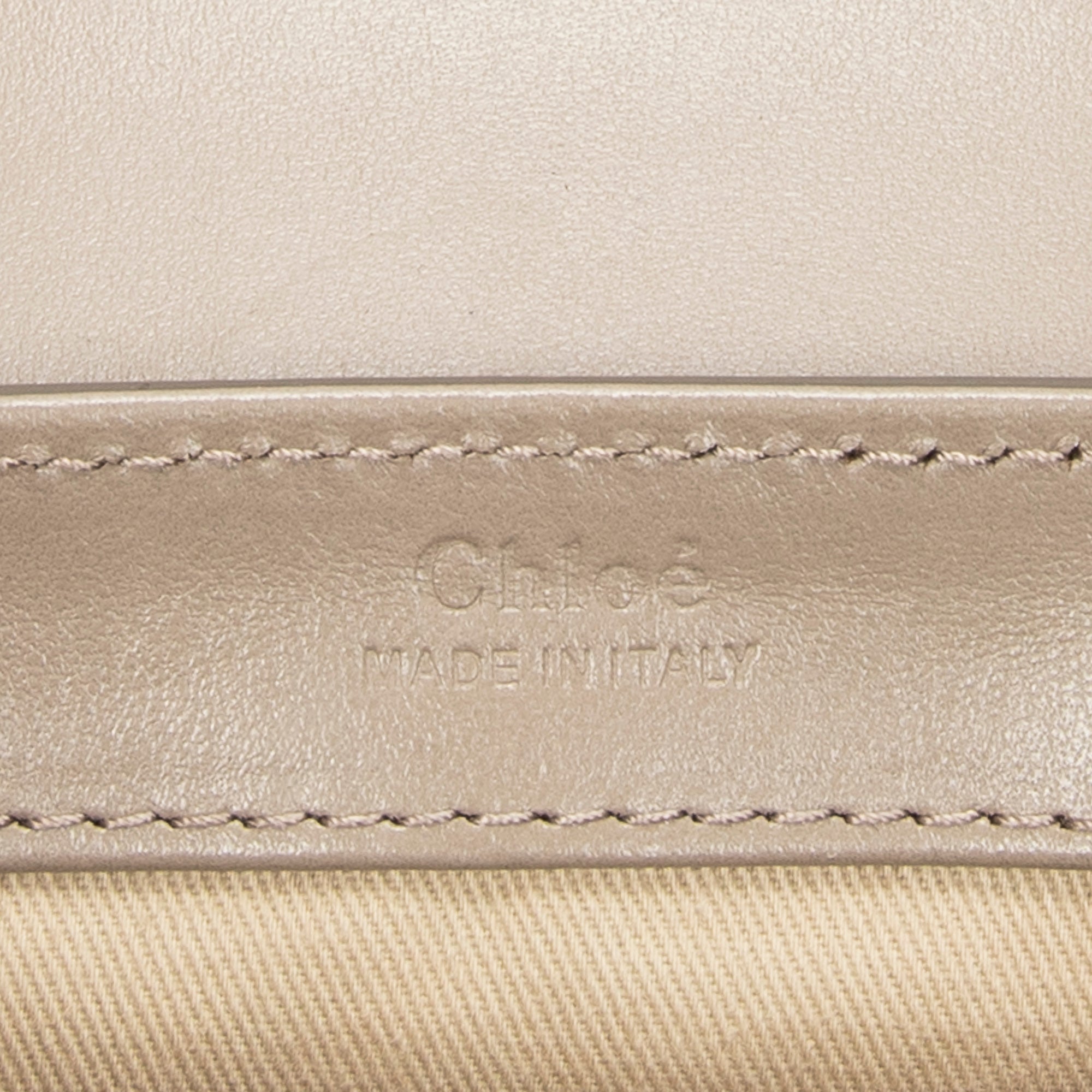 Shoulder Bag Mini C Crossbody Grey Smooth Calfskin Leather