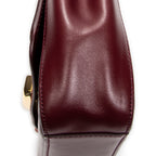 Shoulder Bag Mini C Crossbody Burgundy Smooth Calfskin Leather