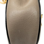 Shoulder Bag Mini Drew Taupe Goatskin Leather