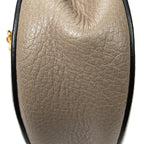 Shoulder Bag Mini Drew Taupe Goatskin Leather