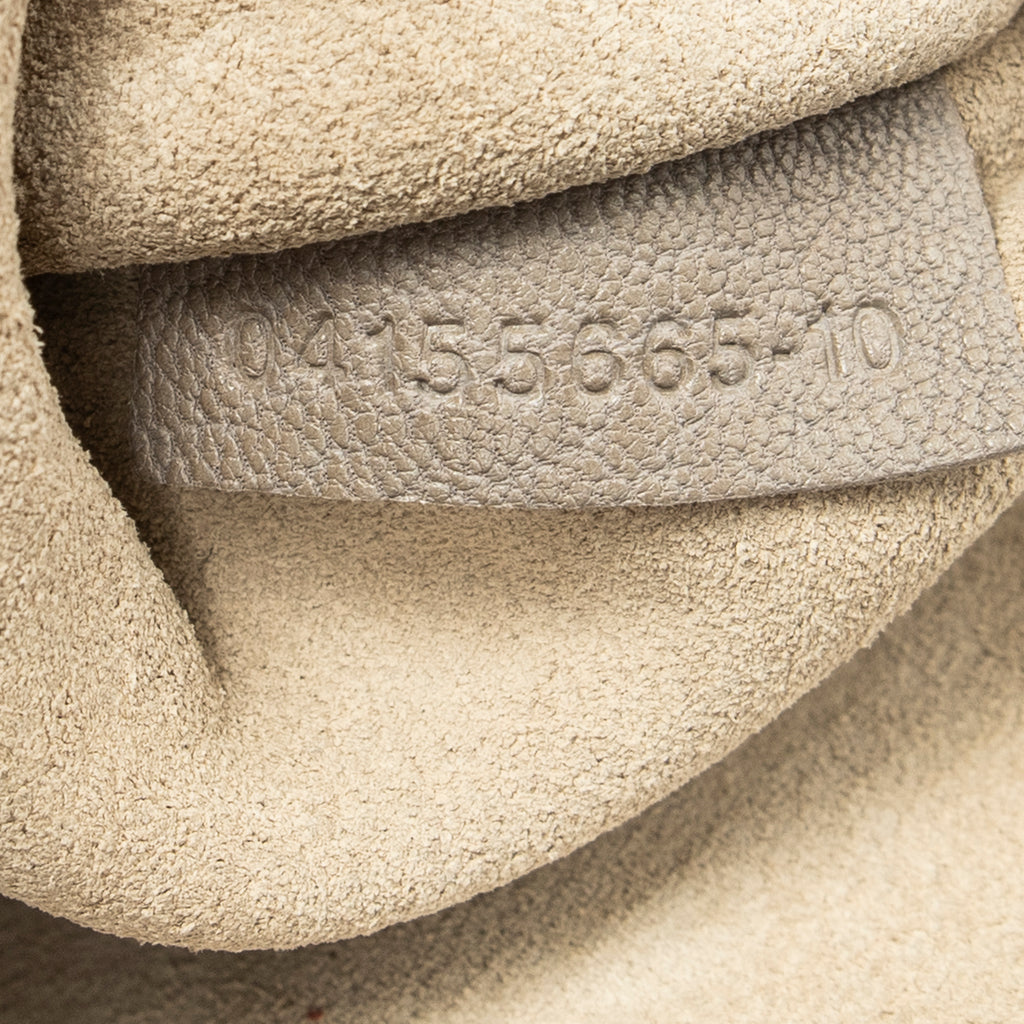 Shoulder Bag Mini Drew Taupe Goatskin Leather