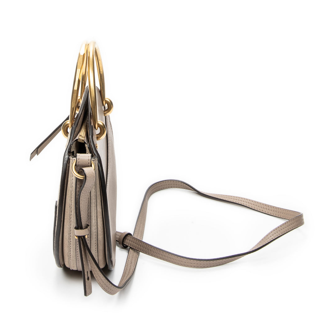 Shoulder Bag Pixie Crossbody Taupe Calfskin Leather