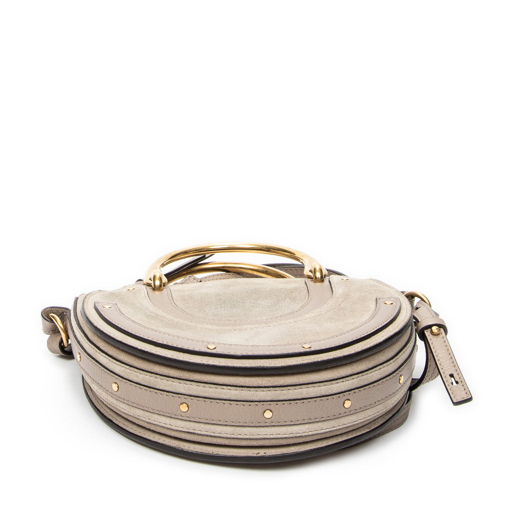 Shoulder Bag Pixie Crossbody Taupe Calfskin Leather