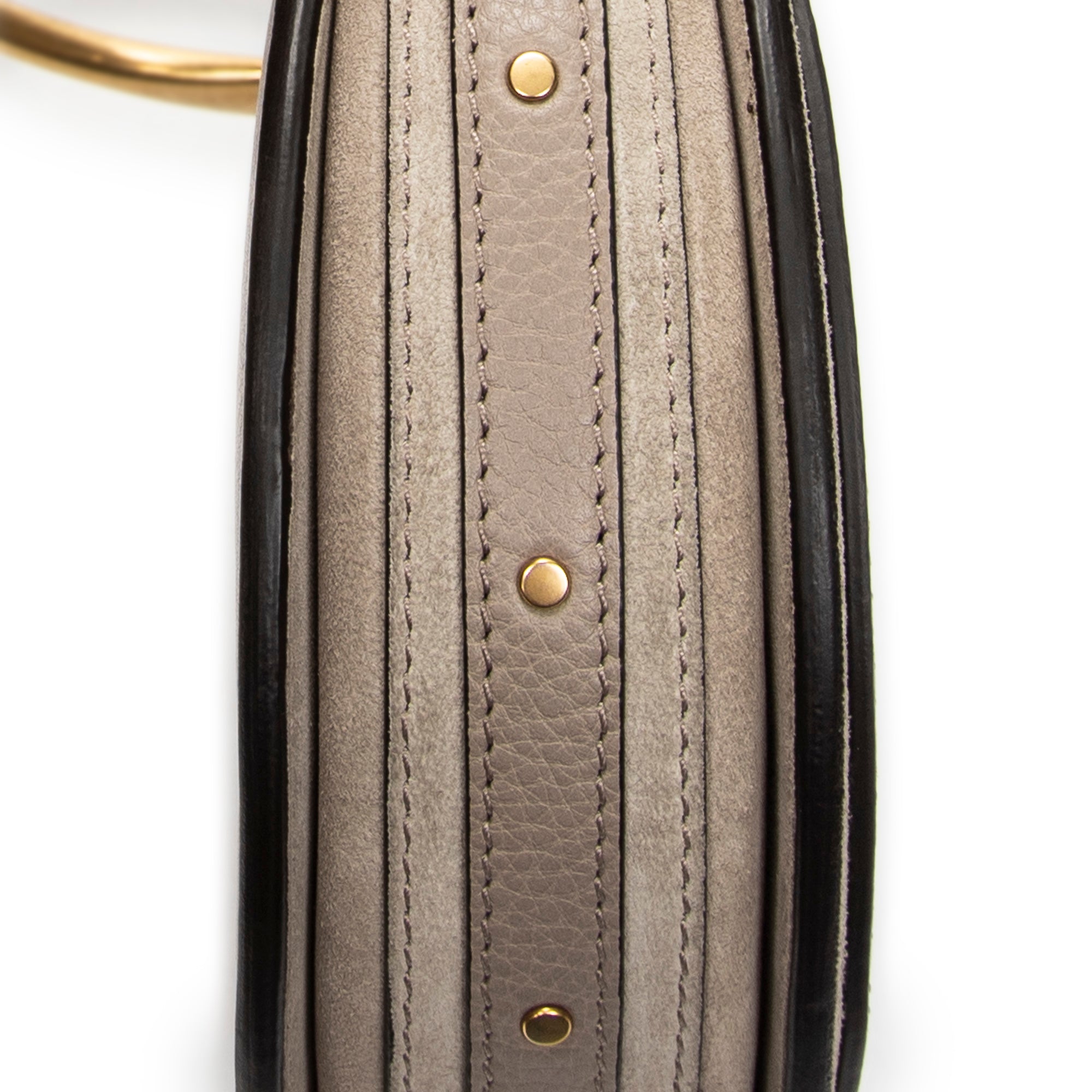 Shoulder Bag Pixie Crossbody Taupe Calfskin Leather