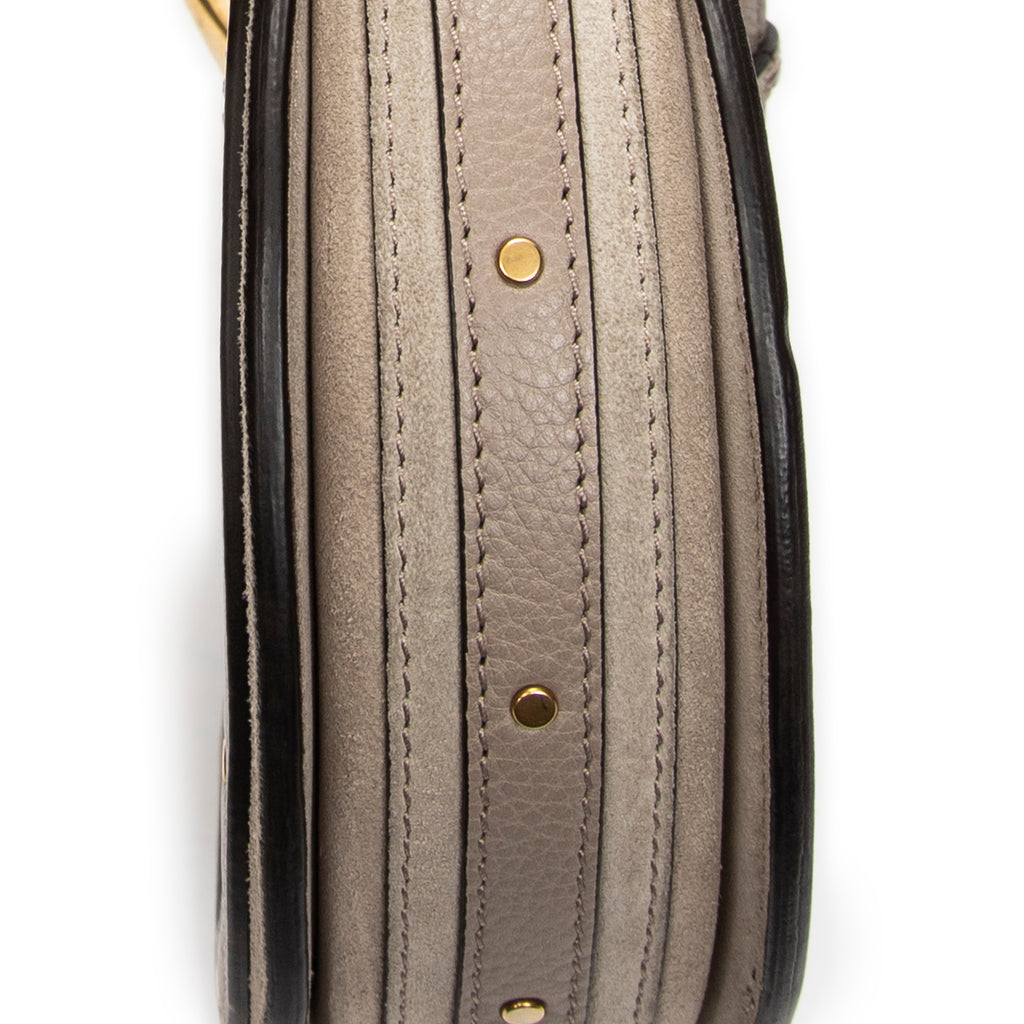 Shoulder Bag Pixie Crossbody Taupe Calfskin Leather