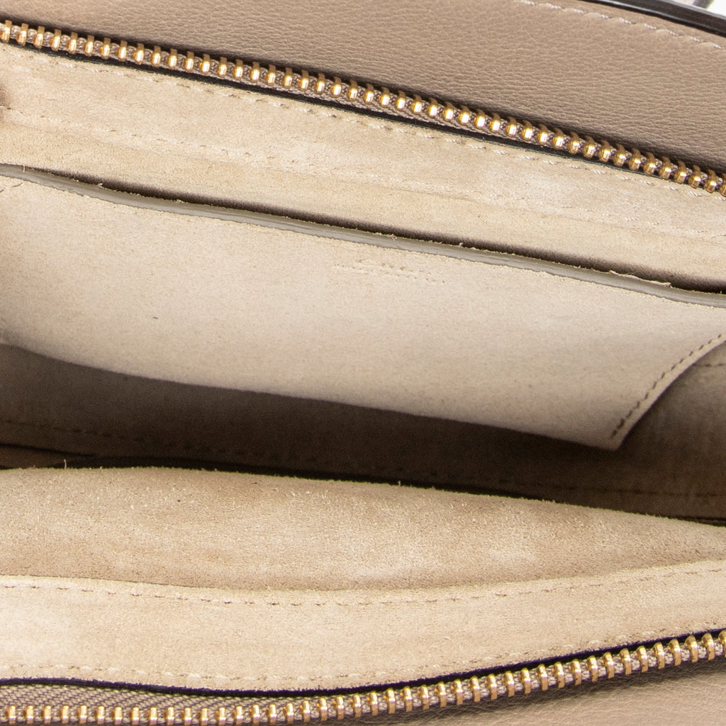 Shoulder Bag Pixie Crossbody Taupe Calfskin Leather