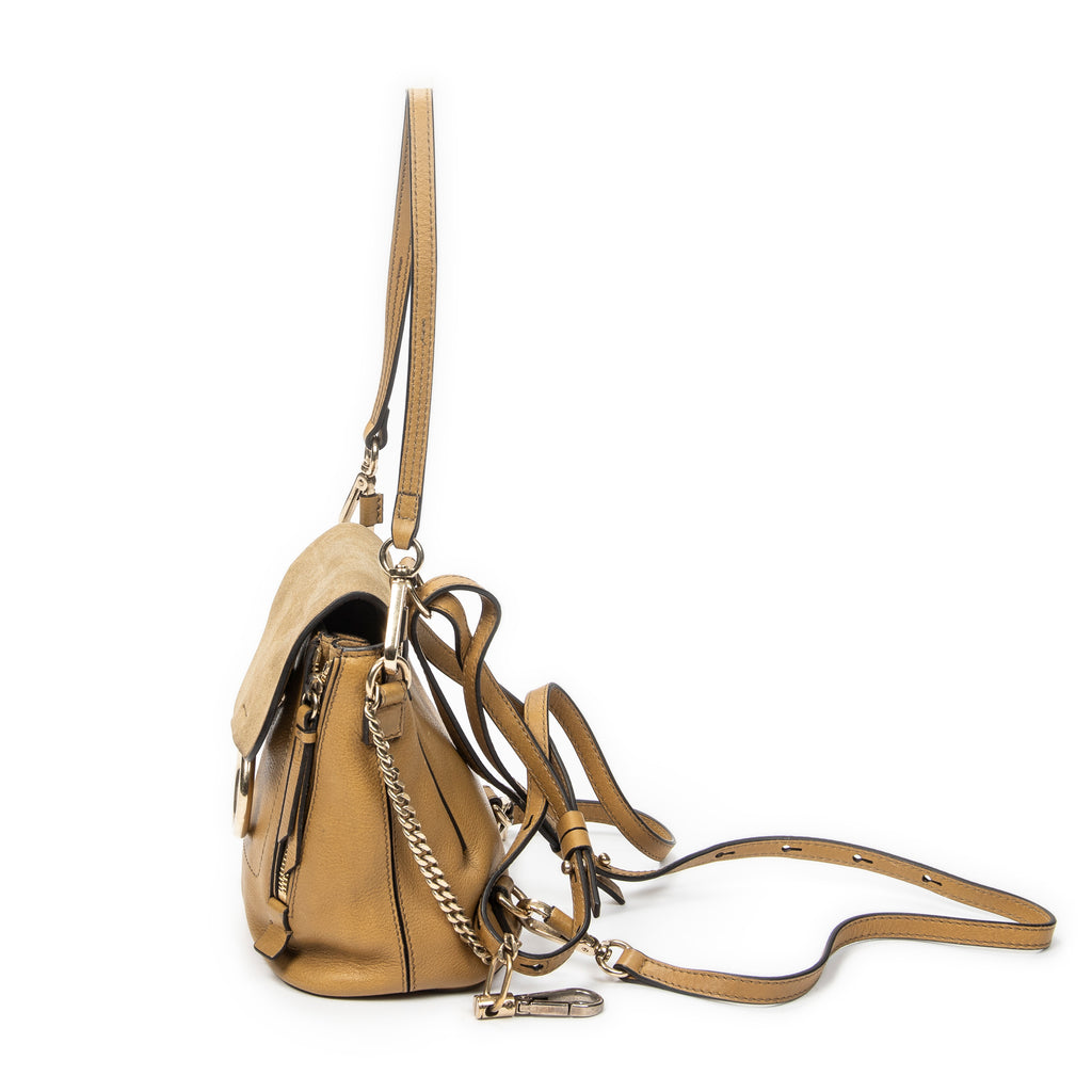 Backpack Small Faye Backpack Green Grained Calfskin Leather