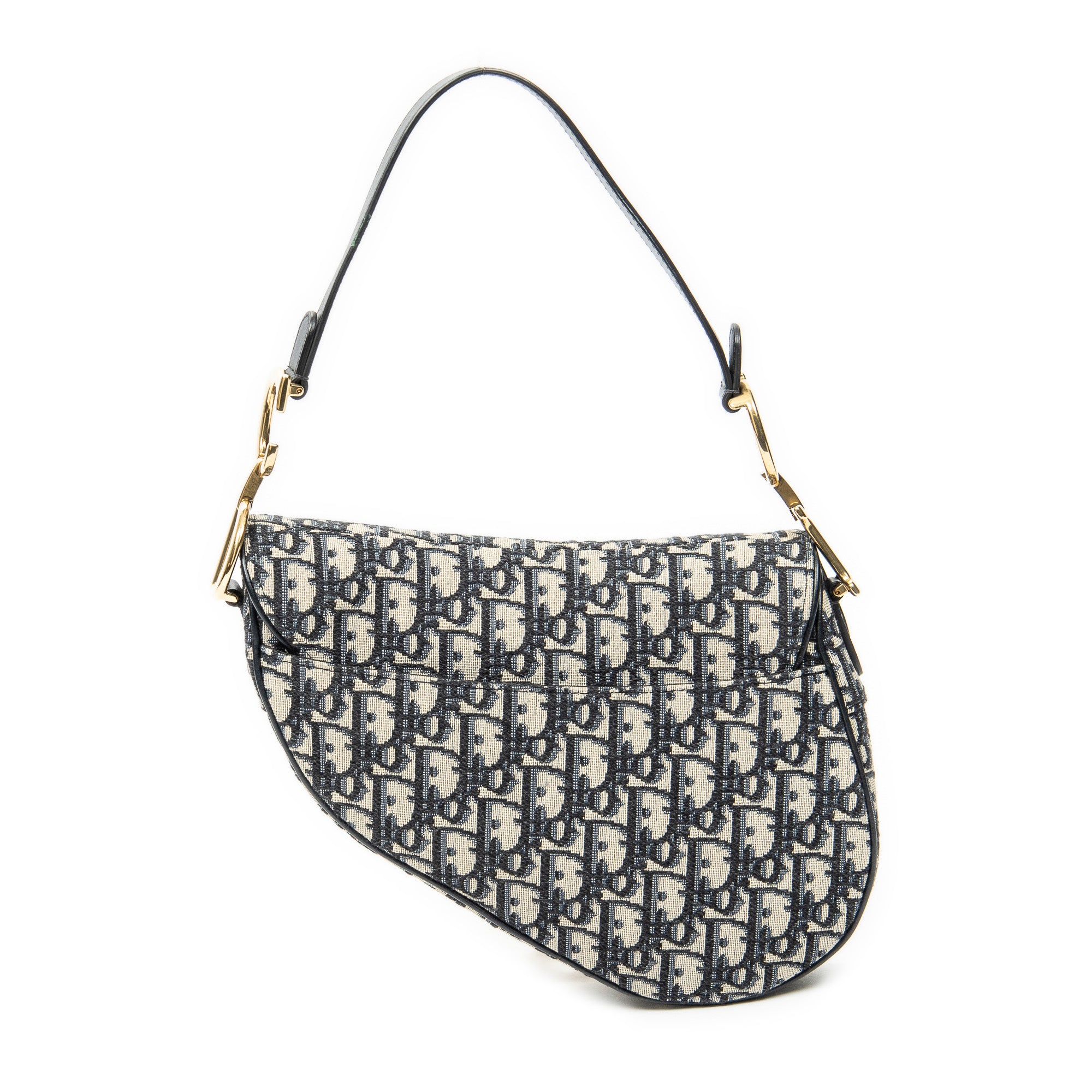 Shoulder Bag Saddle Bag Beige Oblique Jacquard Canvas