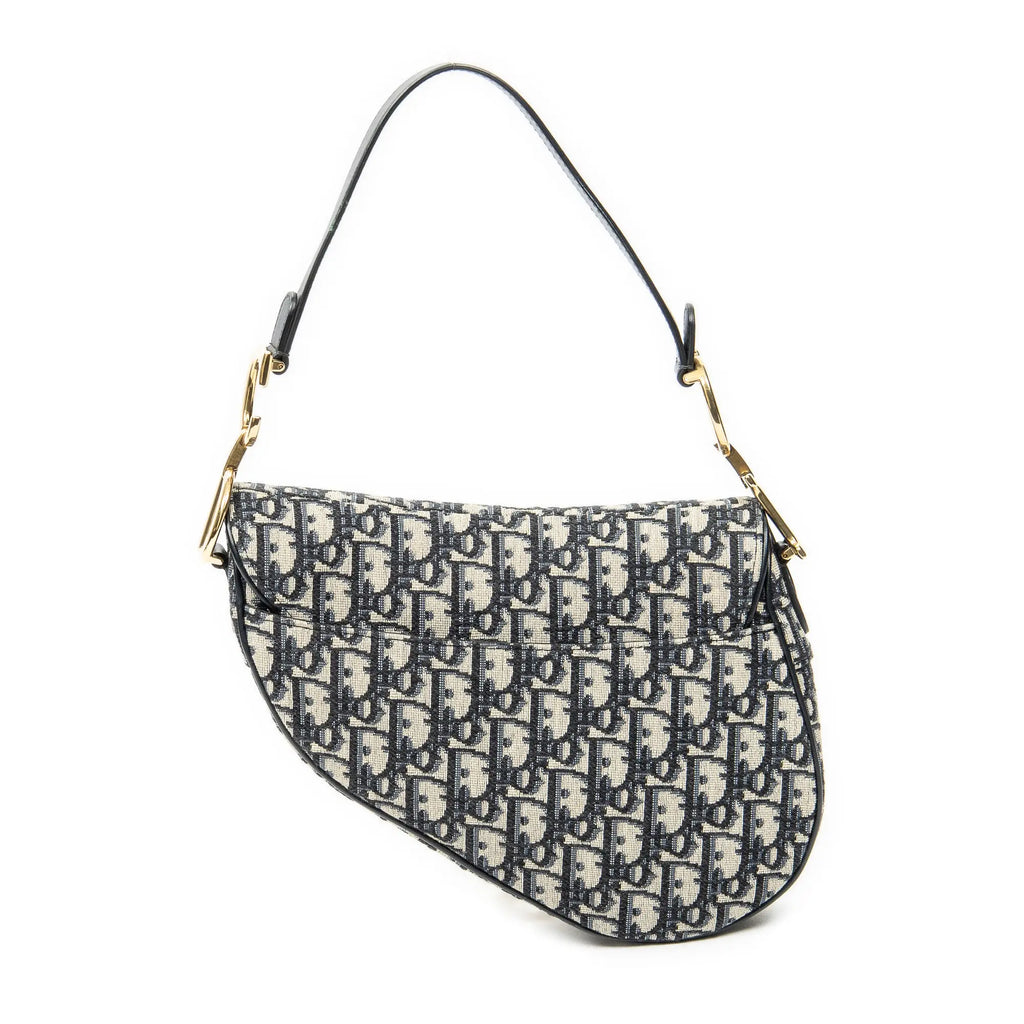 Sac bandoulière Saddle en toile jacquard oblique beige