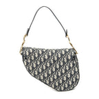 Sac bandoulière Saddle en toile jacquard oblique beige
