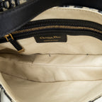 Shoulder Bag Saddle Bag Beige Oblique Jacquard Canvas