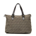 Shoulder Bag Roll Tote Dark Brown Zucchino Canvas