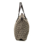 Shoulder Bag Roll Tote Dark Brown Zucchino Canvas