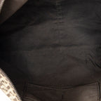 Shoulder Bag Roll Tote Dark Brown Zucchino Canvas