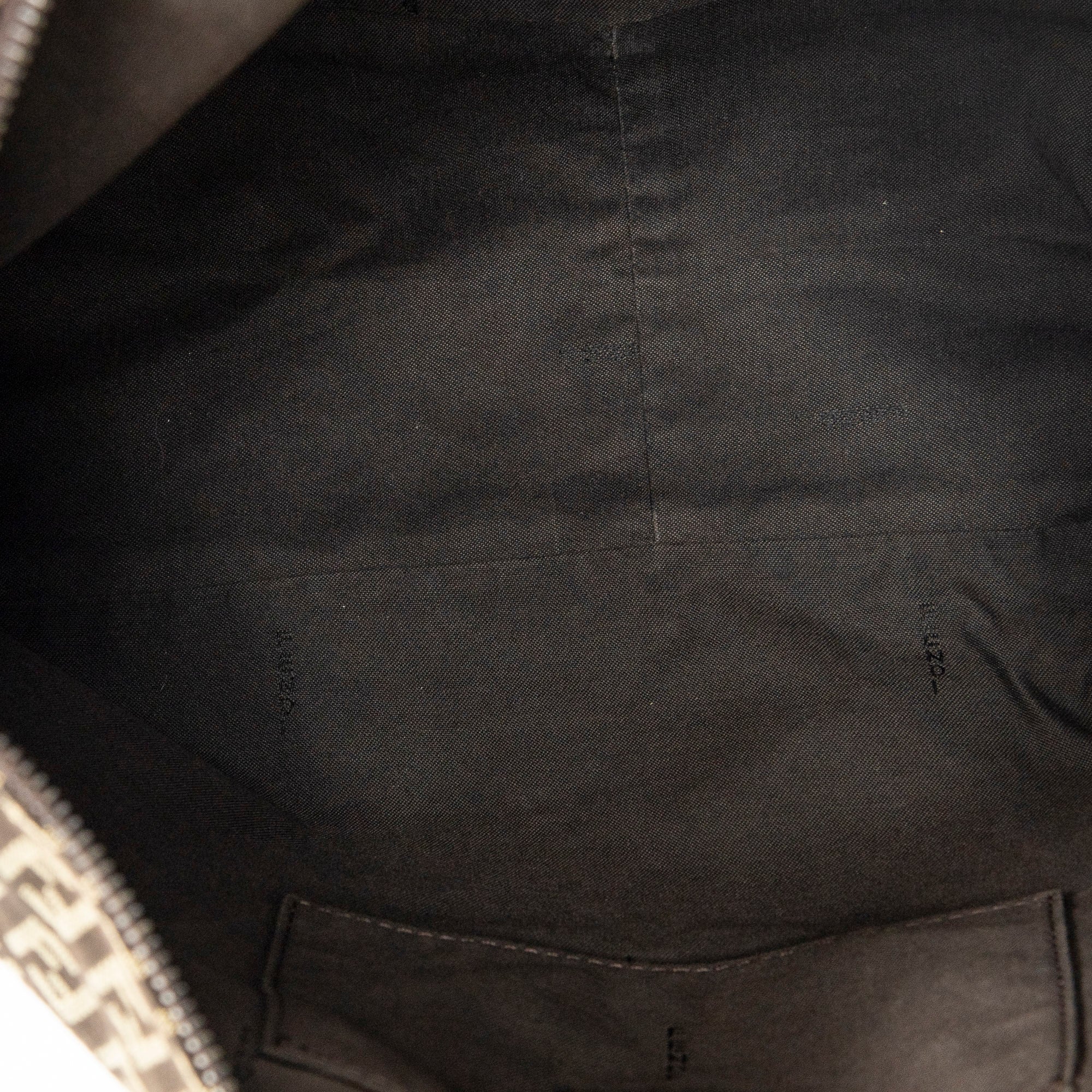 Shoulder Bag Roll Tote Dark Brown Zucchino Canvas