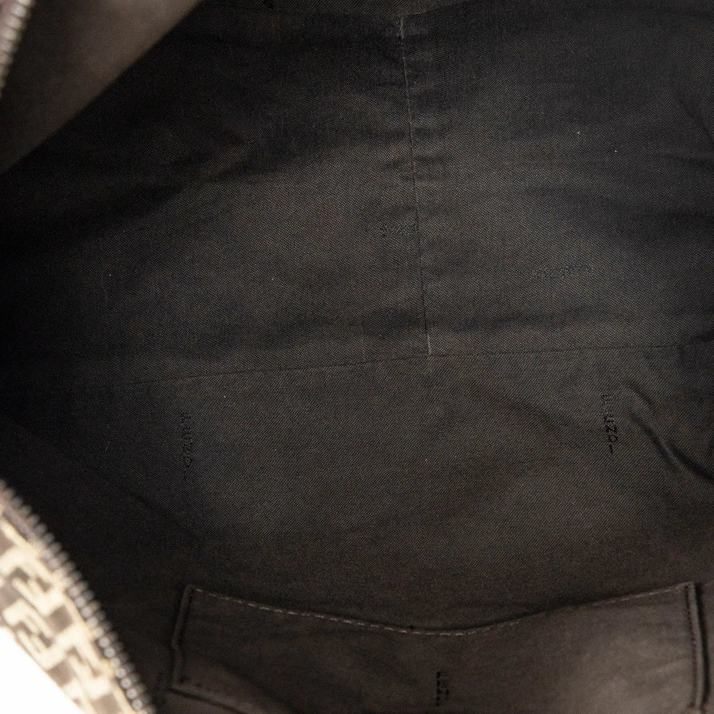 Shoulder Bag Roll Tote Dark Brown Zucchino Canvas
