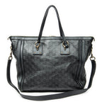 Shoulder Bag Large Charm Tote Black Guccissima Leather