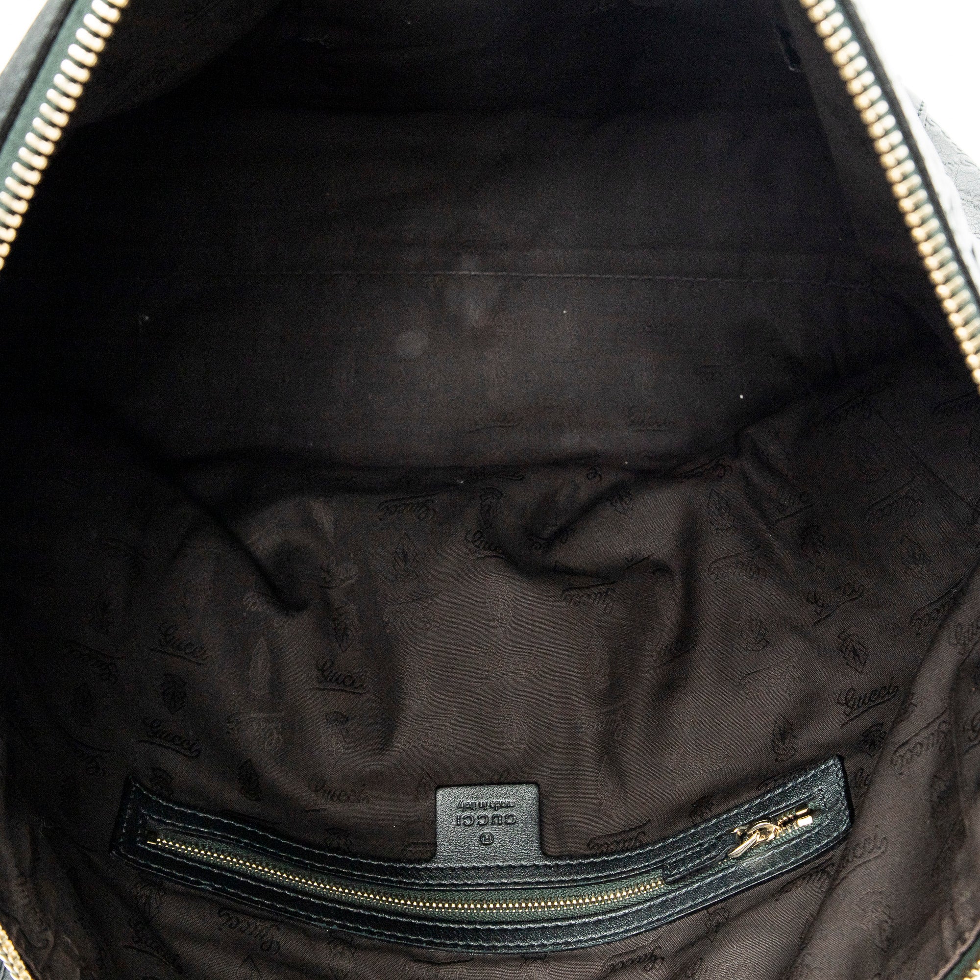 Shoulder Bag Large Charm Tote Black Guccissima Leather