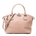 Shoulder Bag Large GG Charm Dome Tote Pink Grained Leather
