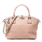 Shoulder Bag Large GG Charm Dome Tote Pink Grained Leather