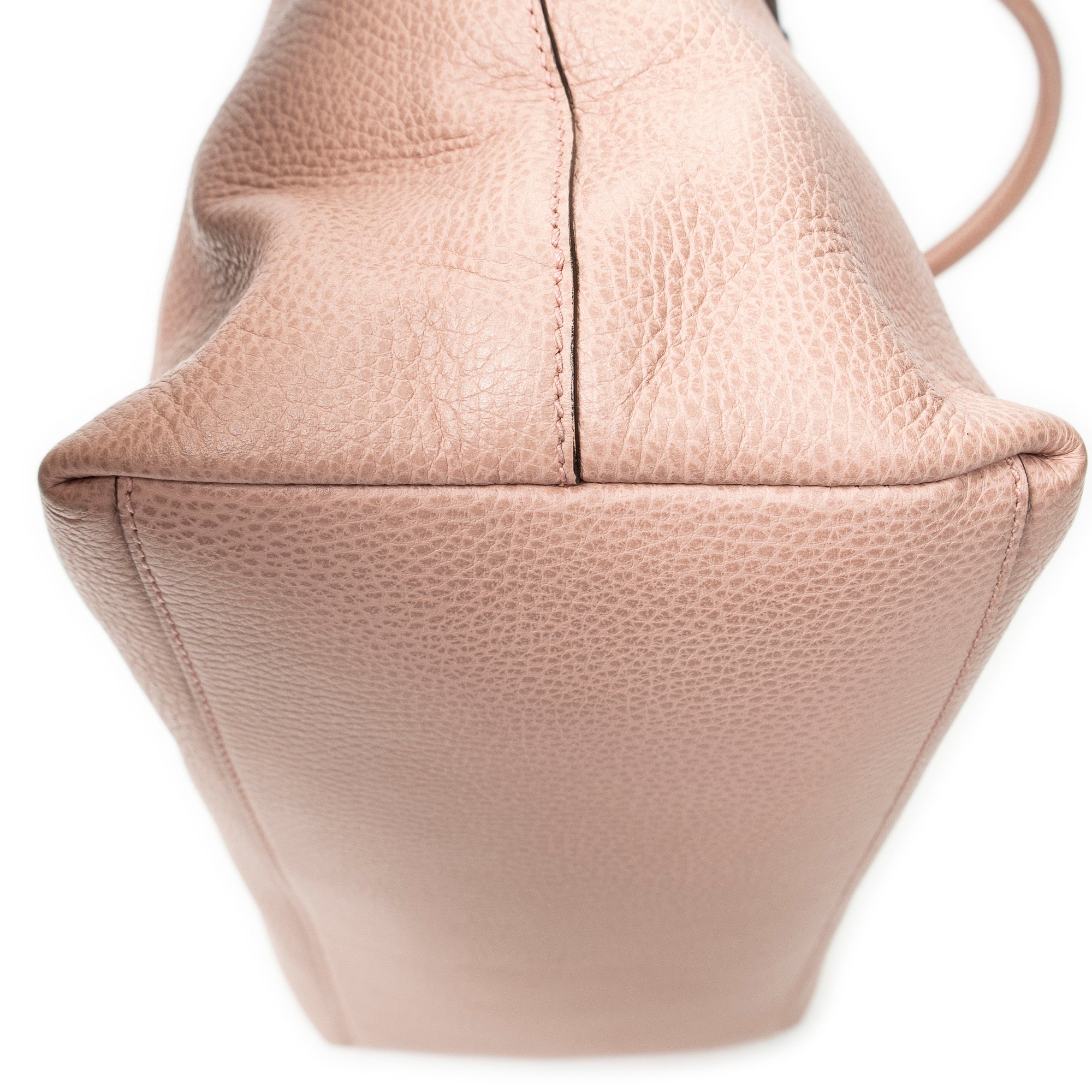 Shoulder Bag Large GG Charm Dome Tote Pink Grained Leather