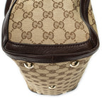 Shoulder Bag Medium Charm Top Handle Beige Monogrammed Canvas