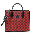 Shoulder Bag GG Tote Red Monogrammed Canvas