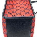 Shoulder Bag GG Tote Red Monogrammed Canvas