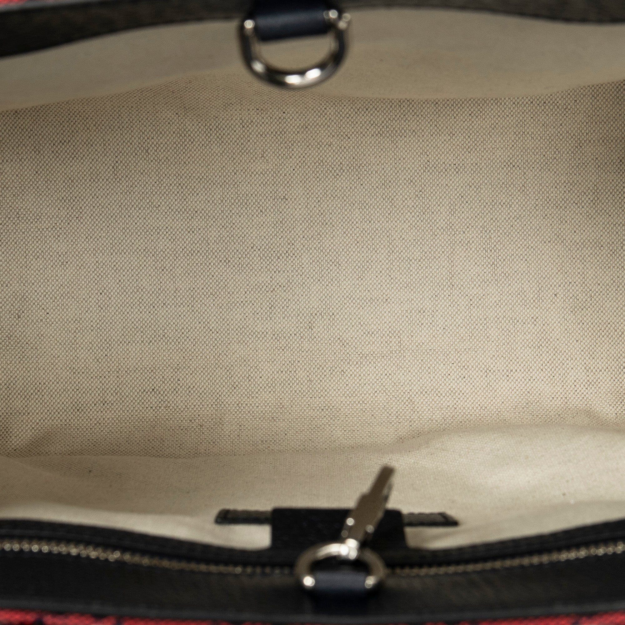 Shoulder Bag GG Tote Red Monogrammed Canvas