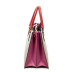 Shoulder Bag Convertible Top Handle Beige Supreme Coated Canvas