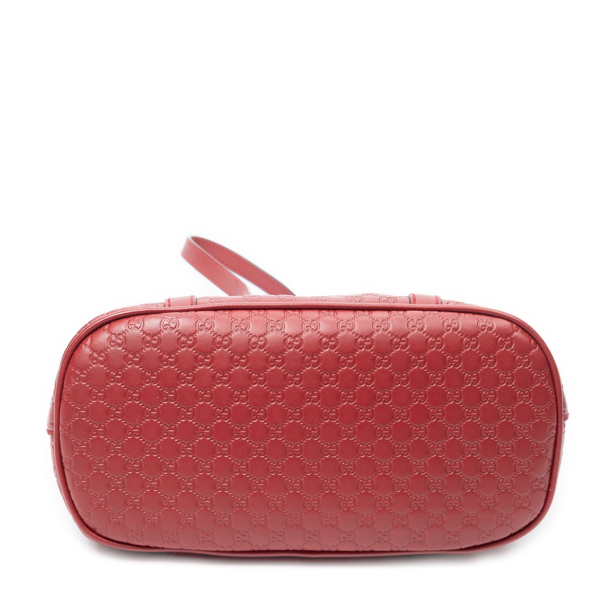Shoulder Bag Mini Dome Tote Red Microguccissima Leather
