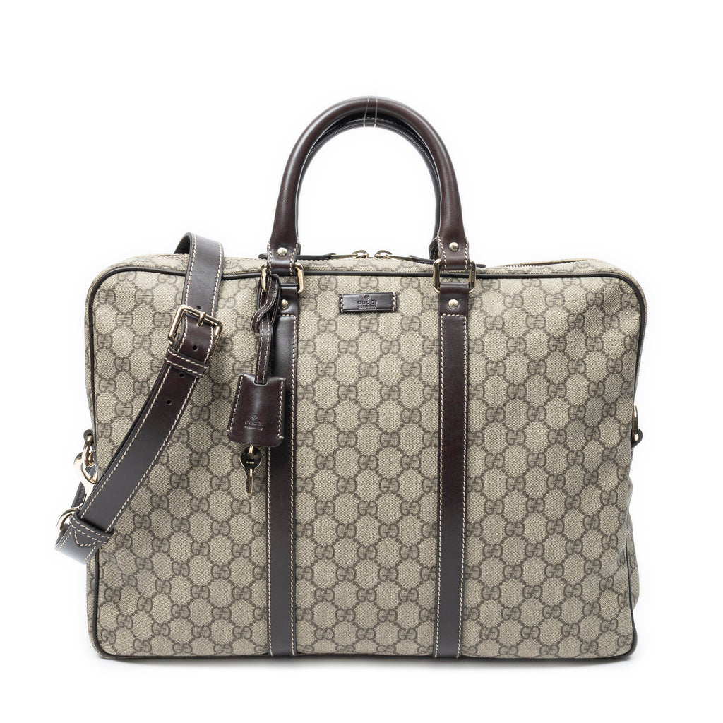 Shoulder Bag GG Briefcase Beige Supreme Coated Canvas