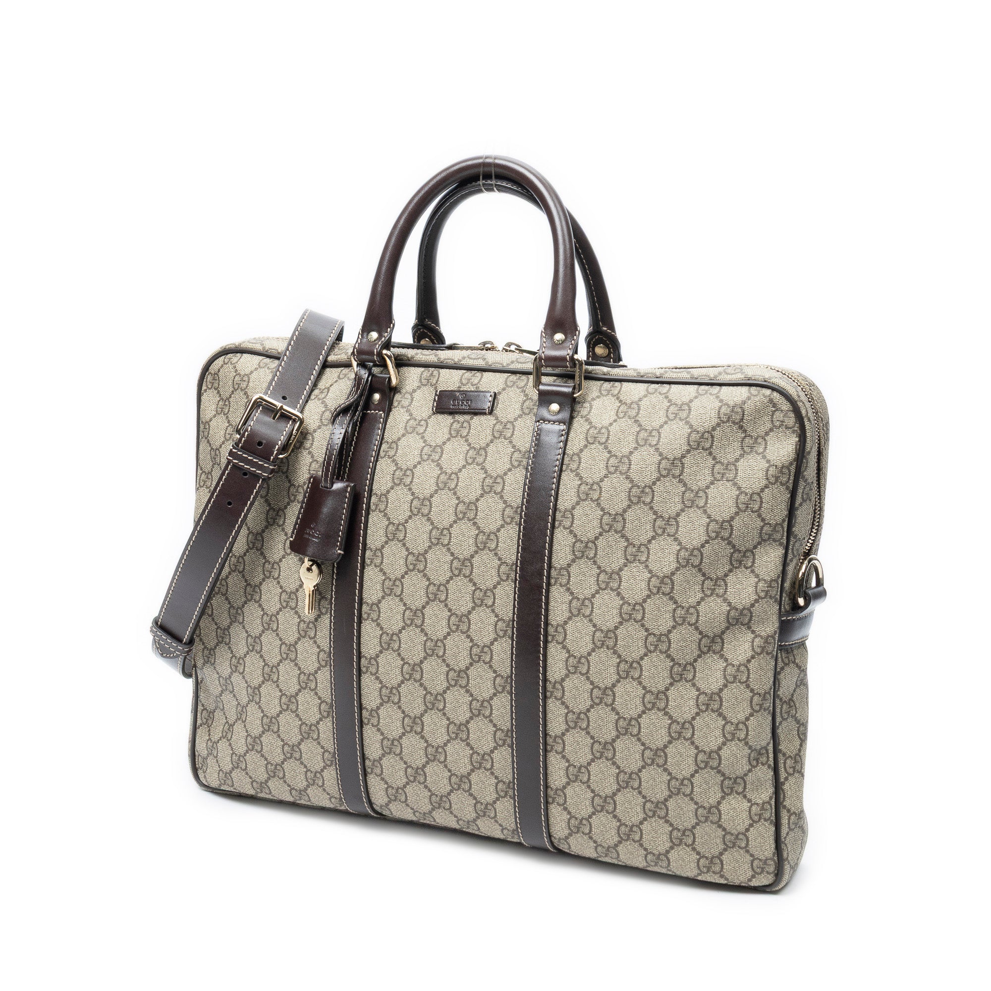 Shoulder Bag GG Briefcase Beige Supreme Coated Canvas