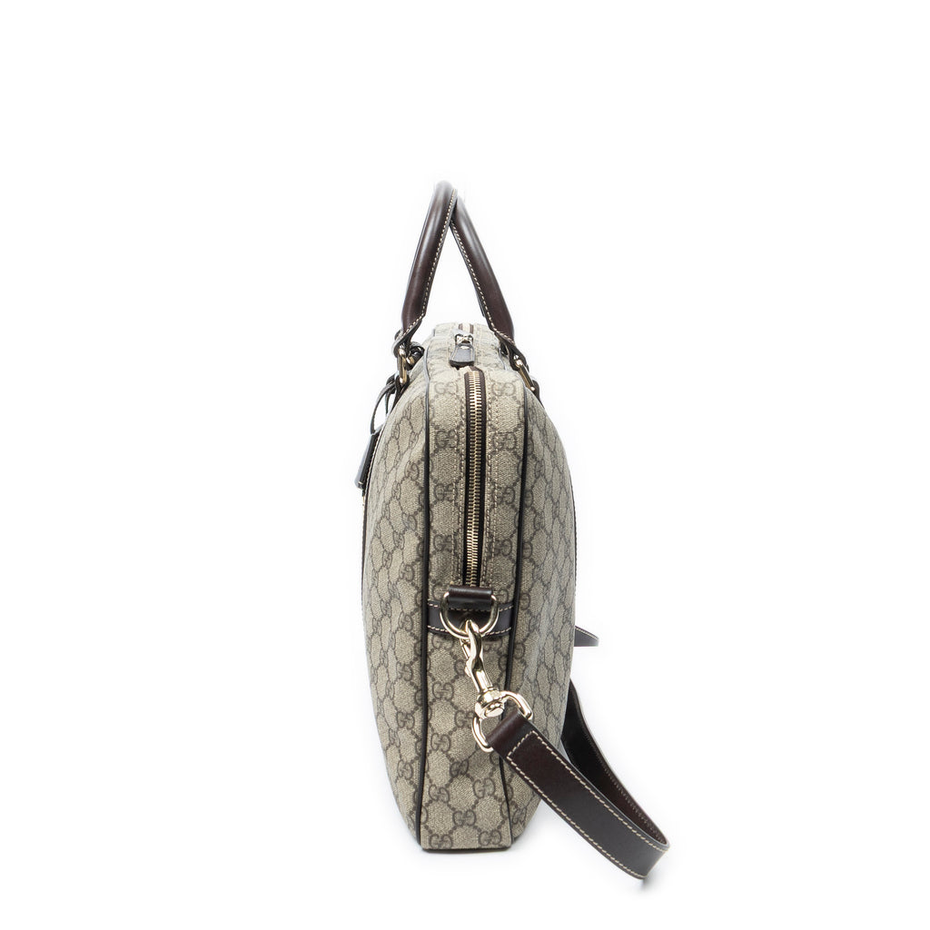 Shoulder Bag GG Briefcase Beige Supreme Coated Canvas